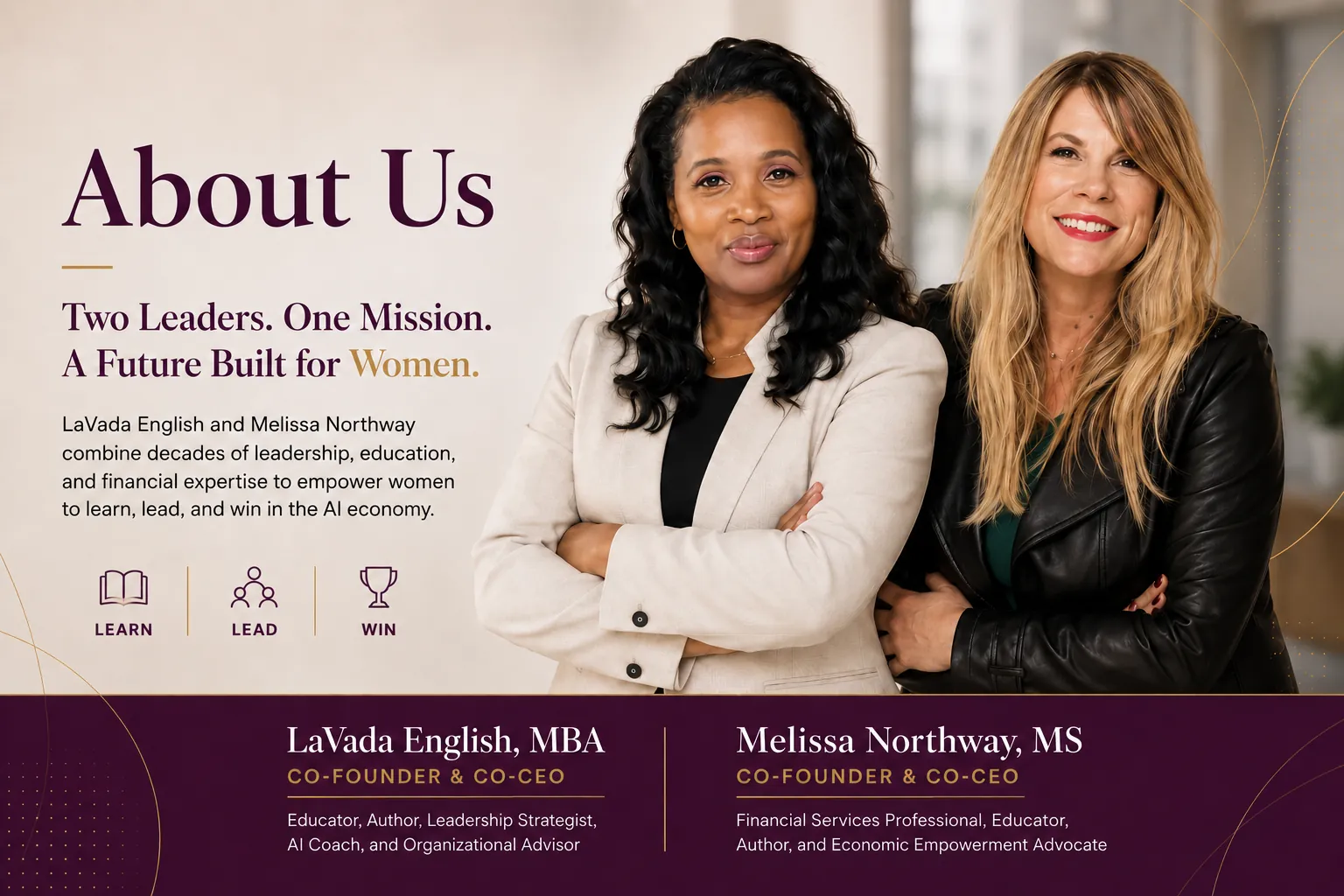 LaVada English and Melissa Northway, Co-Founders of NAWAIQ - The National Association of Women in AI